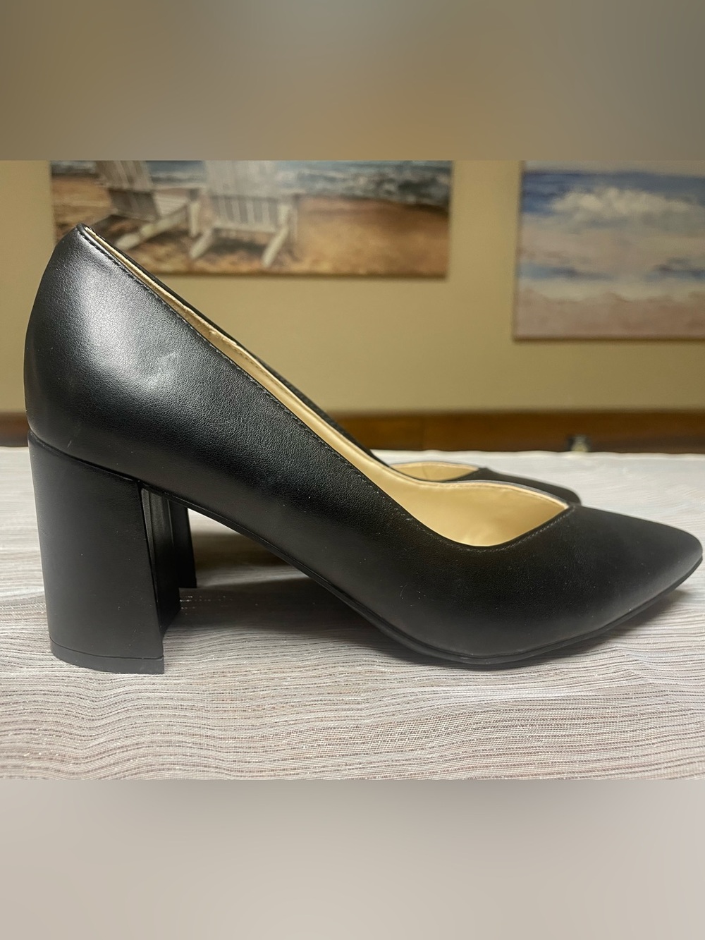 Marc Fisher Black Block Heel Pumps
